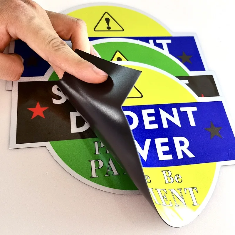 Manufacturer Custom decoration outdoor magnetic reflective Magnet Sign logo labels vinyl car stickers