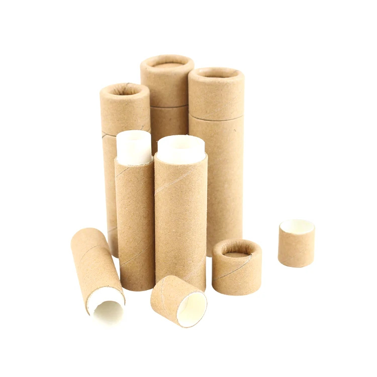 
100% biodegradable push up lipstick packaging kraft push up tube paper Eco friendly 2 oz 