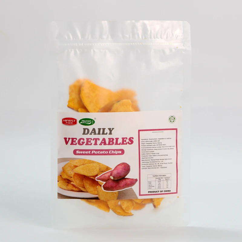 Best selling  VF fruit and vegetable snacks Vacuum fring dried fruit OEM sweet potato wholesalers