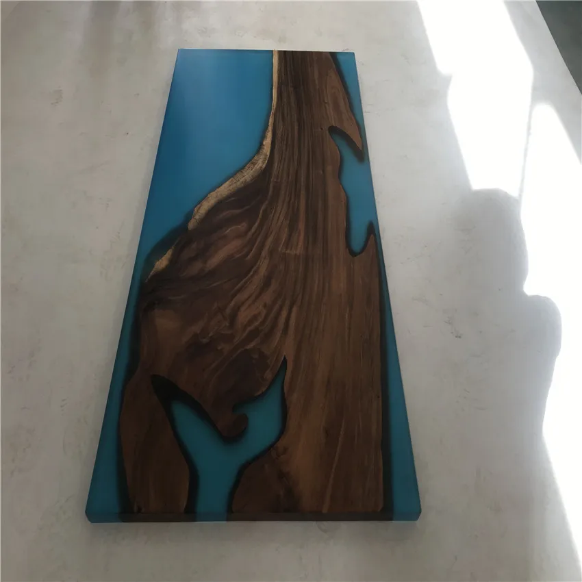 Modern Appearance and  oak epoxy resin Dining Table  Specific Use dining table set