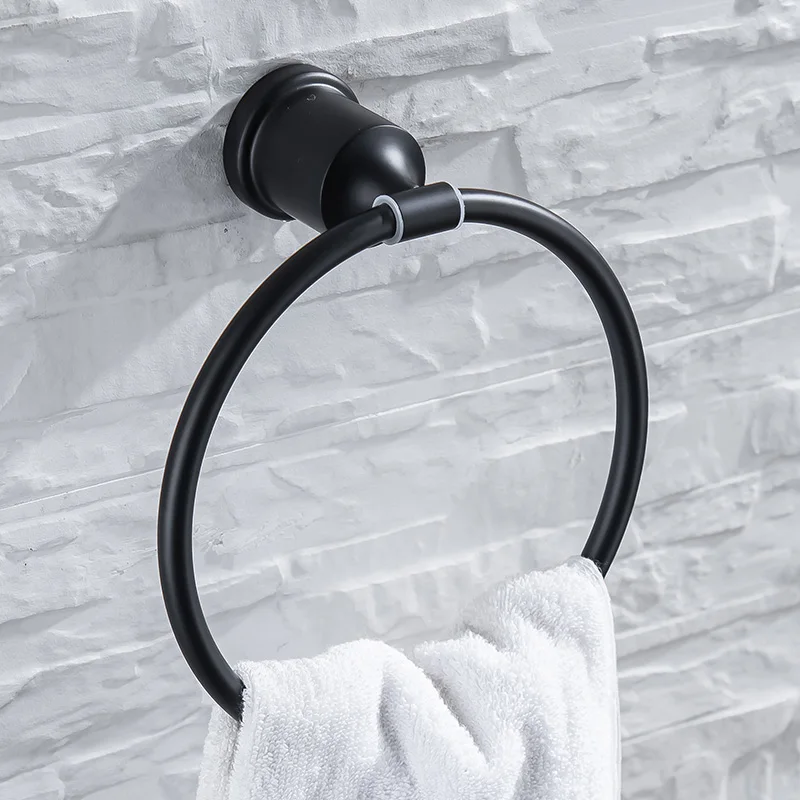 Luxury Home Designer Hardware 4 Pieces Black Bathroom Accessories Set