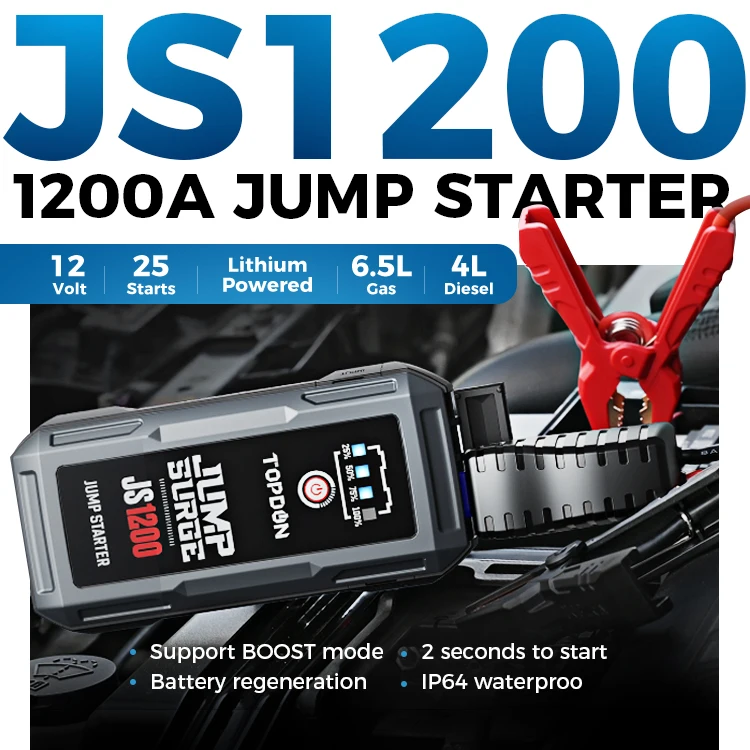 TOPDON поставка js1200 умный внешний аккумулятор высокой мощности стартер усилитель коробка батарея автомобильный Джампер Старт Мини аварийный инструмент