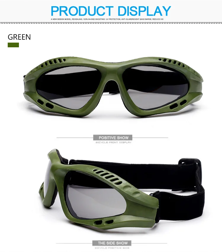 Lightweight Outdoor Tactical Impact Goggles UV400 ANSI Anti Fog Tactical Eye Glasses CS Shooting Goggles
