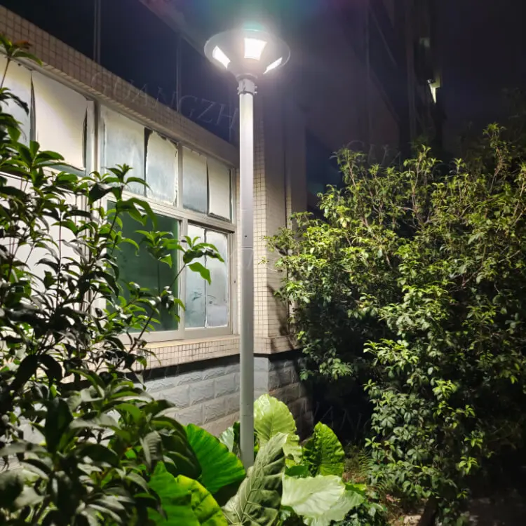 Promotional Top Casting Materials Human Body Induction Circular 360 Degree 30W Solar Garden Light with Advanced Technology Cell