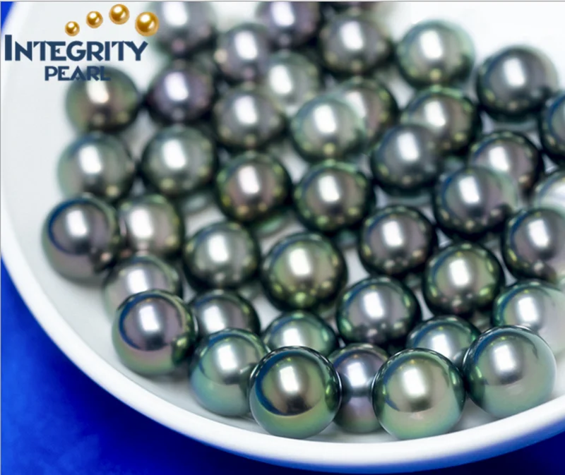 9-10mm 3A grade best quality big peacock black natural real Tahitian south sea pearl