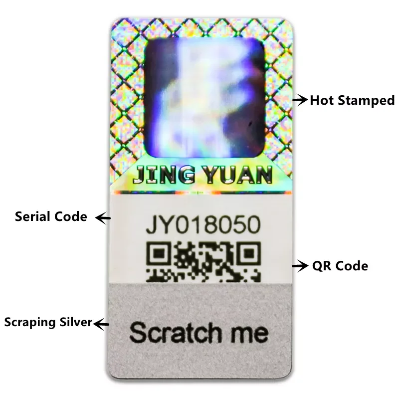 Custom 3d hologram with original laser holographic embossed label sticker