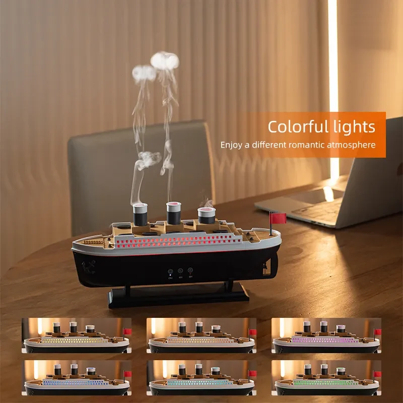 250ml Ultrasonic  Dynamic Jellyfish Aroma Diffuser Aromatherapy Air Humidifiers LED Night Light Humidifier Diffuser With Remote