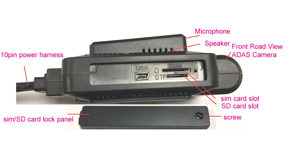 Shcam Ddpai Auto Dual 4k 360 Telematics 4g Support Adas Alarm Dashcam For Heavy Vehicle With Rear View Mirror