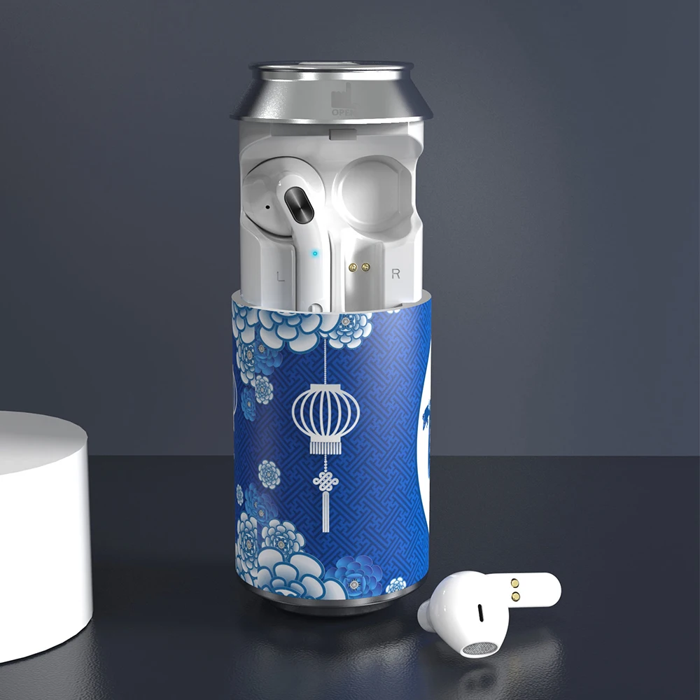 2022 Newest Can Design Ear Pods Mini Cute Portable Tws Wireless Type-c With Charging H35t Ear Buds Wireless