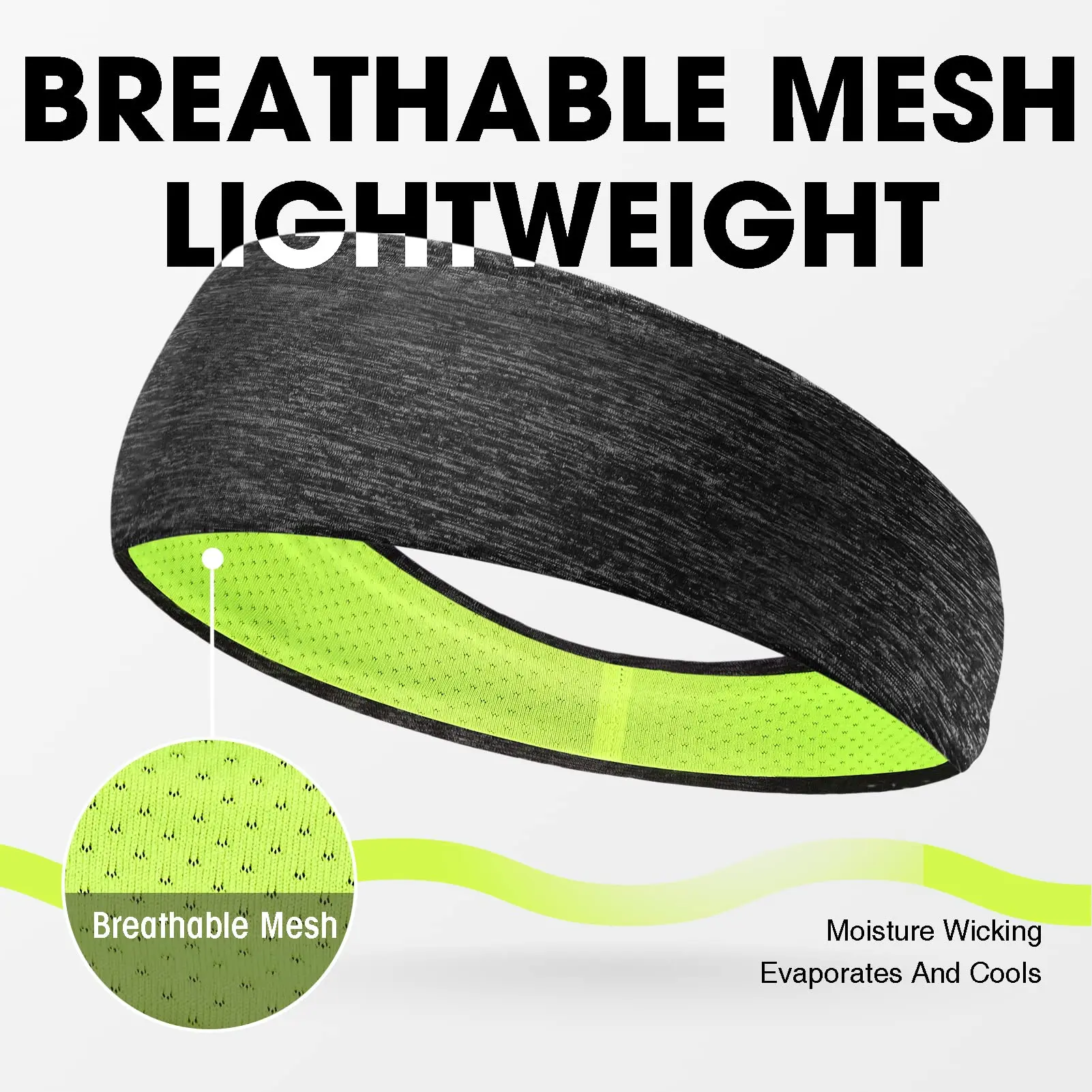 Absorbent sport headband custom headband cooling Sweatband For Men Yoga Hair Band Running Fitness sport elastic headband