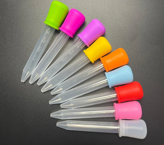 Clear Baby dropper medicine feeder Liquid Droppers Silicone 5 ml Liquid Medicine Eye Dropper With Bulb Tip For Kids