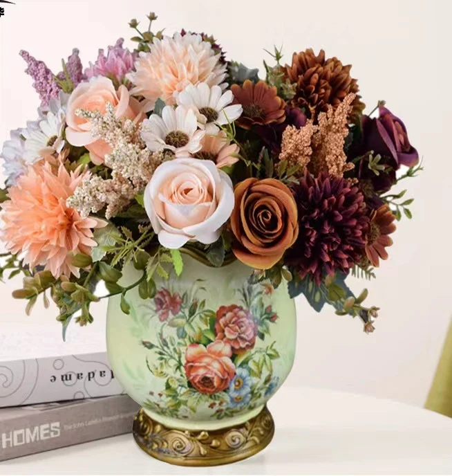 Amazon Silk Artificial flower 7 branches rose and peony bouquet for wedding decoration and home decoration flower