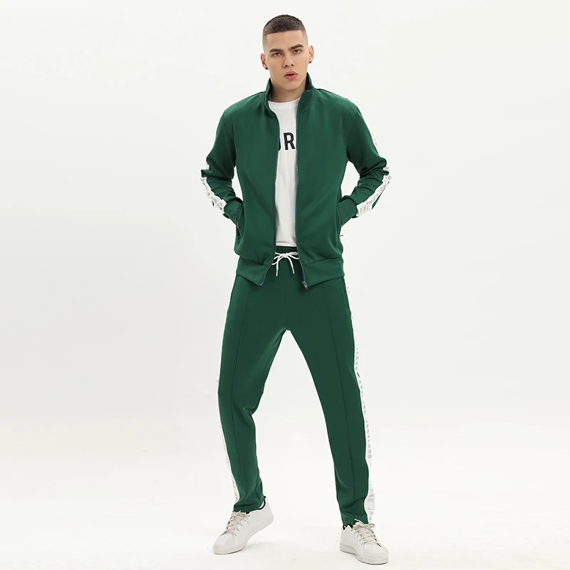 custom Logo Full Zip Up men 95% polyester/5% spandex tech Sportswear jogger sweatsuits mens tracksuit