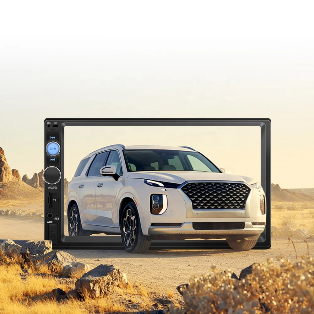 Radio BT call hands-free 2din 7inch HD display reversing image 12V high power 7388 car mp5 player Audio7010