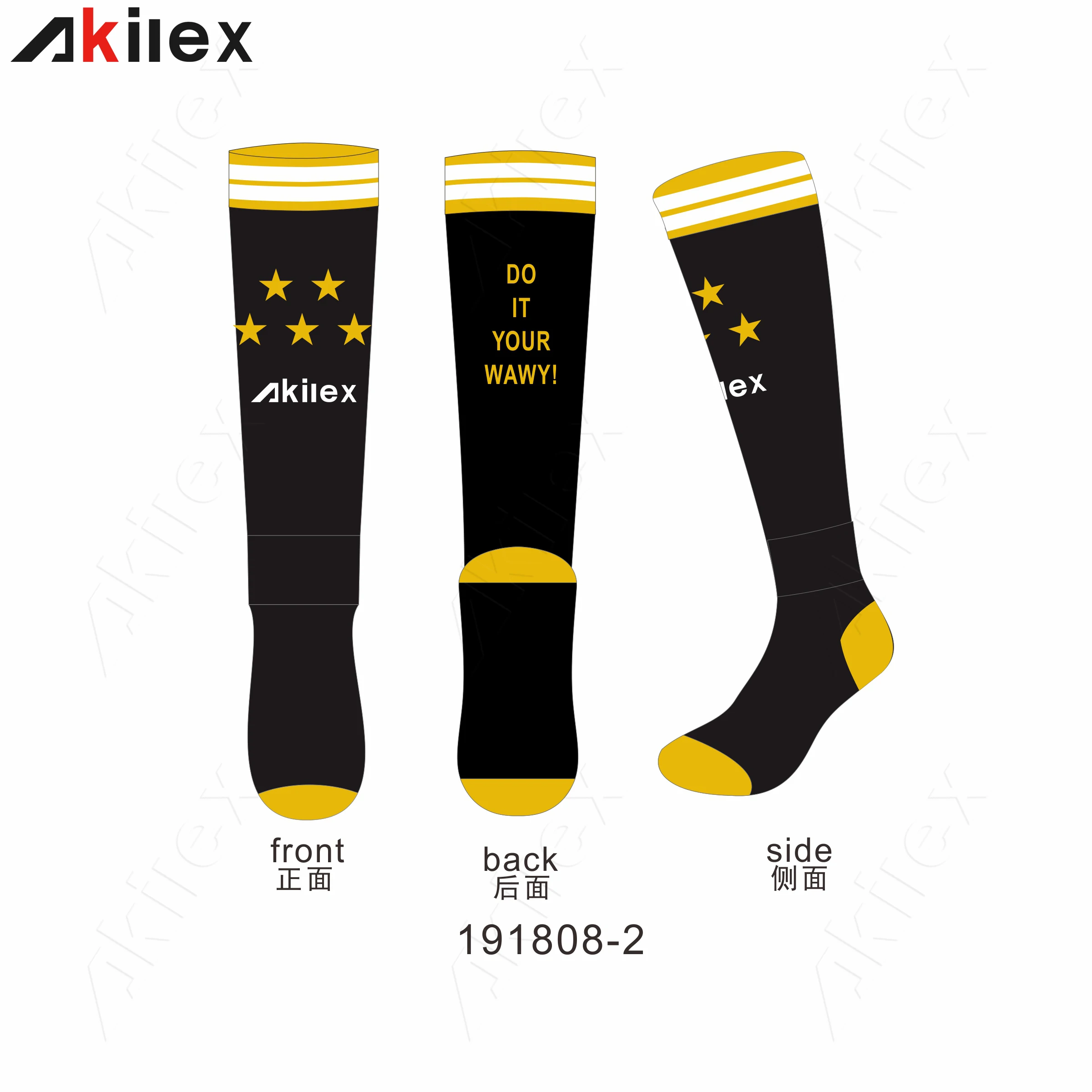 Sport Wholesale Customization knitted high socks tight custom Men long socks soccer Manufacturer