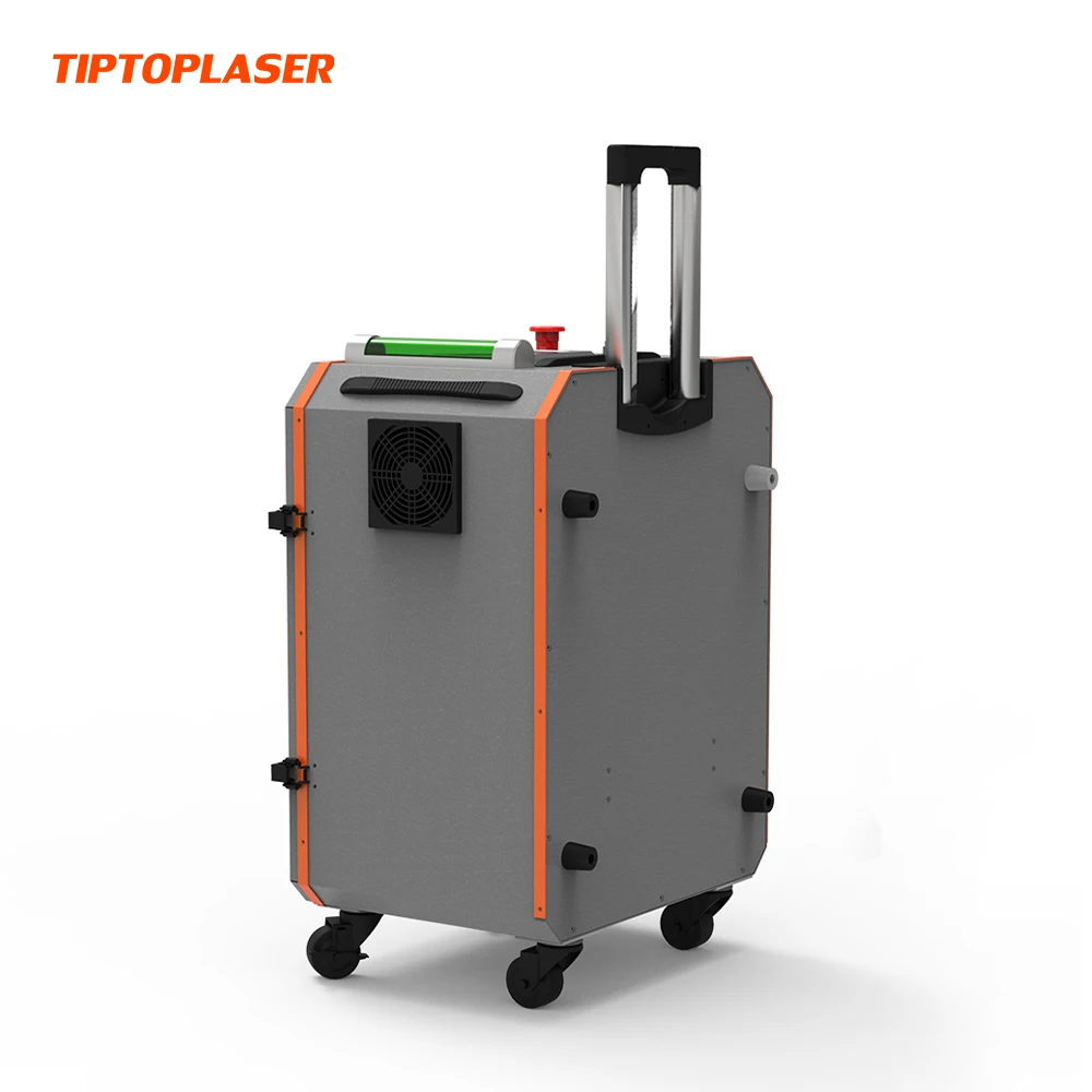 JINAN TIPTOPLASER mini portable laser cleaning machine 100W 200W portable 100w laser cleaning machine