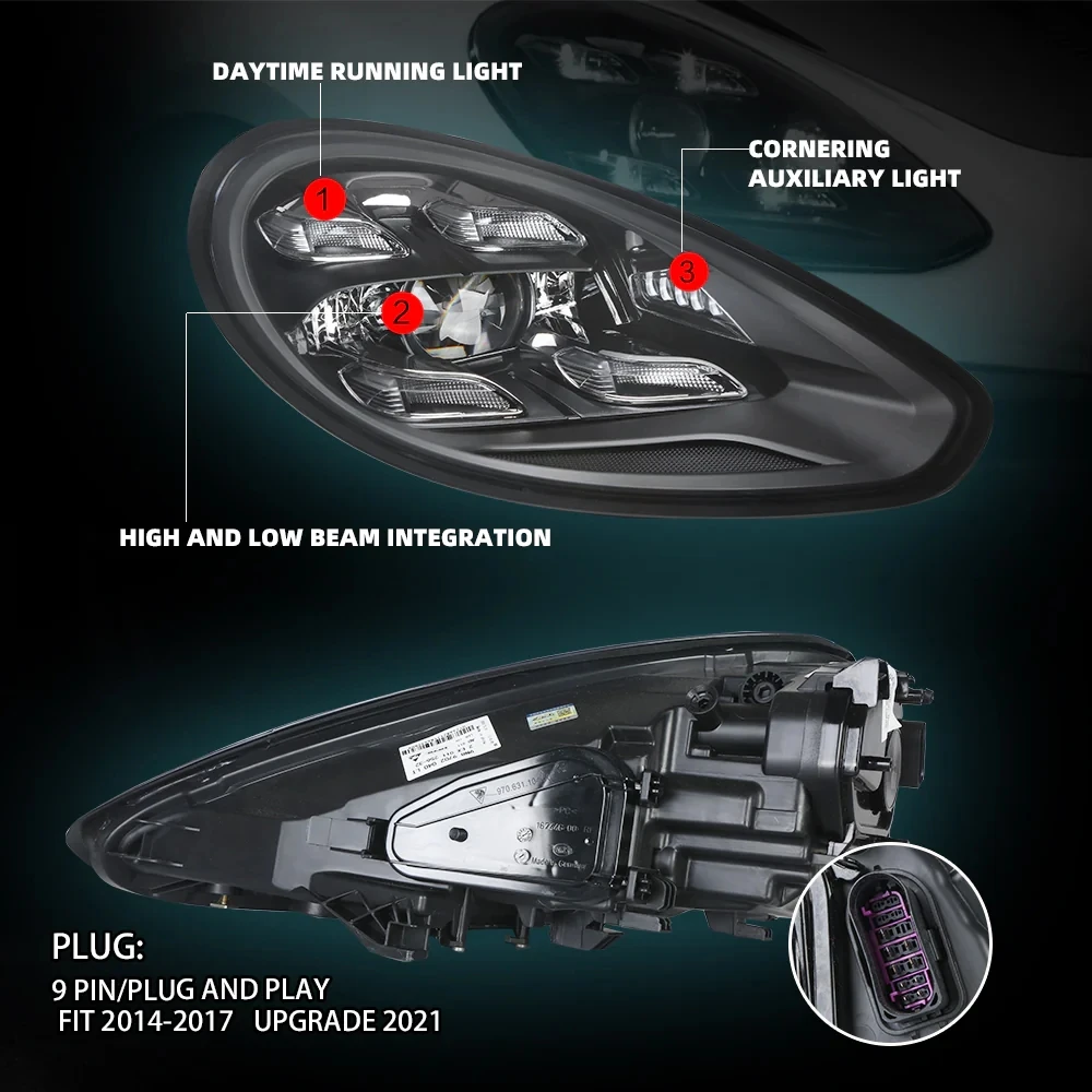 High Version LED Head Lamp Assembly Headlight For Porsche Panamera 2014-2017 Upgrade To 2020-2022 Front Lights Car Auto Parts