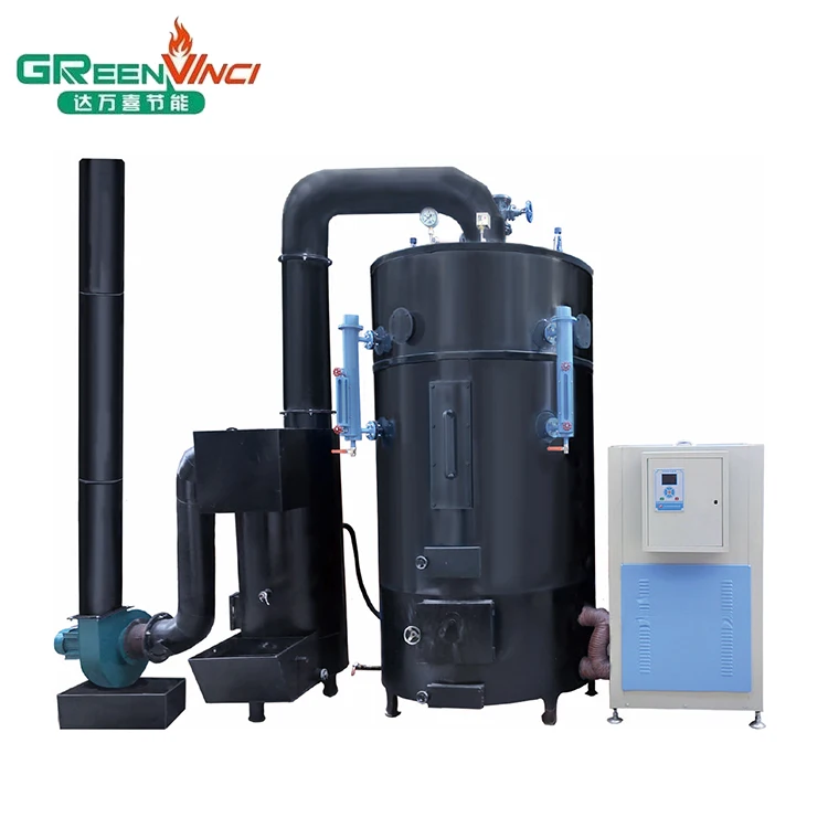 Greenvinci High Efficiency energy saving 500kg-1t food cooking and drying vertical biomass wood pellet steam generator