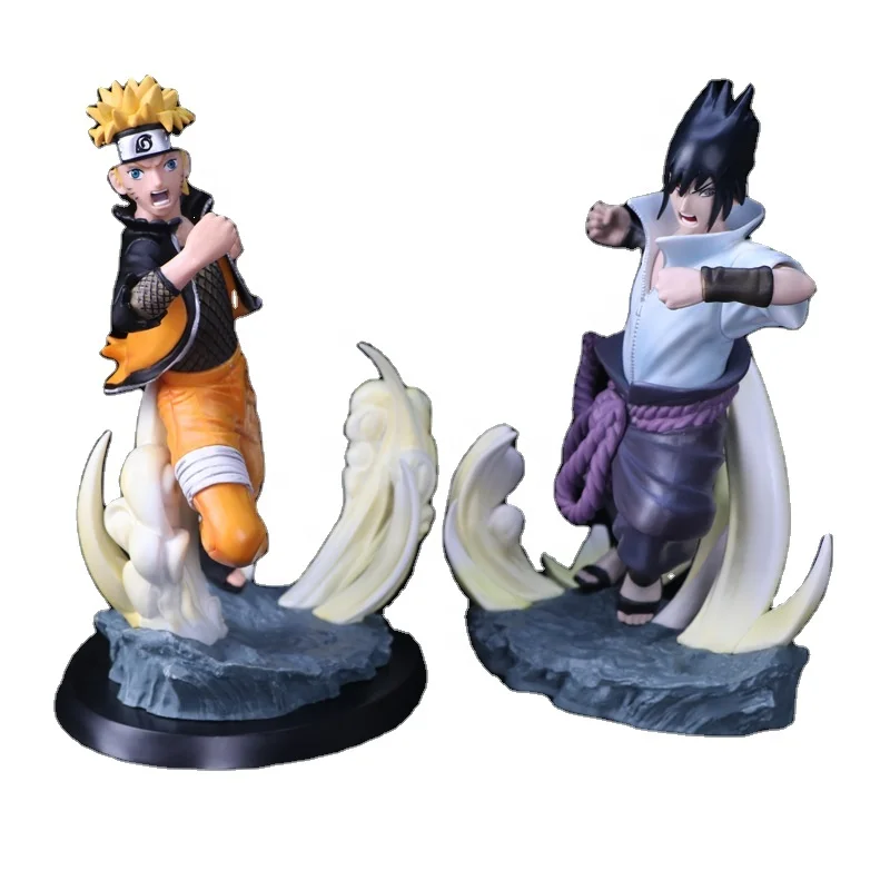 T Club Tsume Ultimate Storm Naturo VS Sasuke Battle Statue Decoration Boxed  Action Figure Toys