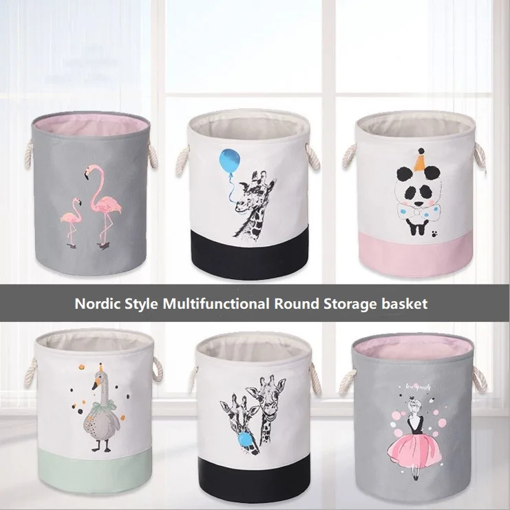 INS Nordic Style Baby Cute High Quality Foldable Storage Laundry Basket