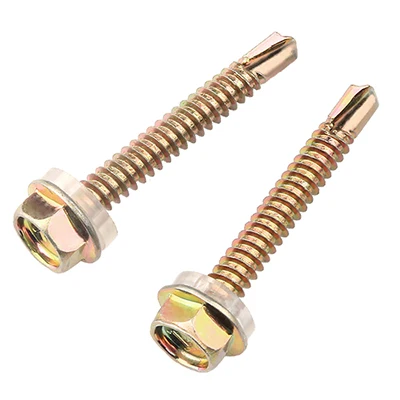 DIN7504K manufacturer Bright Zinc Plated Hex Head EPDM Washer Self drilling screw self tapping screws