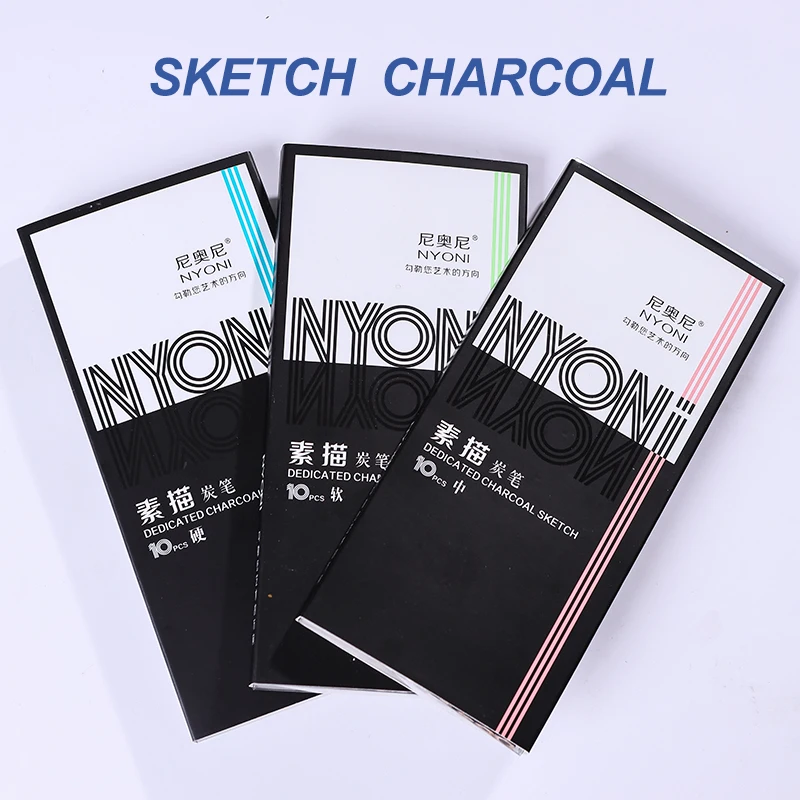 Hot selling professional hexagon charcoal pencil cedar wood lapiz sketch standard