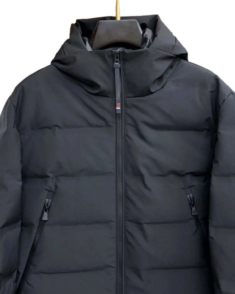 Mon-6 Super Soft Casual Midi down Jacket Breathable White Goose down with Heavy Industry Style Plumpy and Plump Design