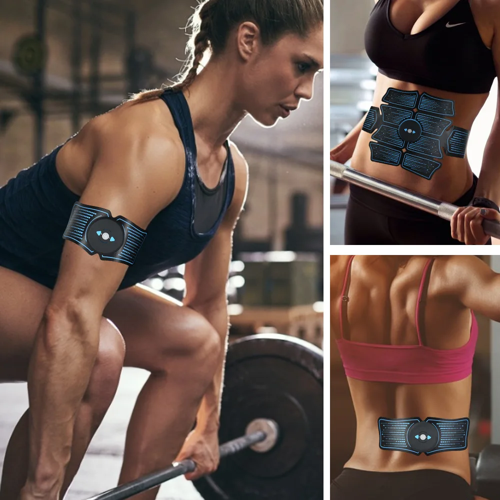 Top Sales EMS Muscle Stimulator Machine ABS Stimulator Portable Abdominal Toning Belt Weight Loss Massager Fitness Massage