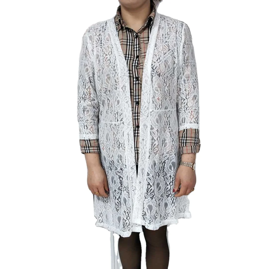 
Women fashion 2021 coats for ladies Gauze Transparent Skirt long coat 