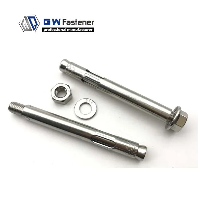 GW Fastener SS Sleeve Anchor With Nut Washer Sleeve Anchor Dynabolt Manufacturer SS316 Dynabolt