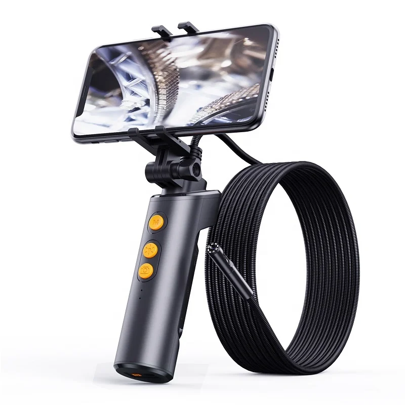 F280 Dual Lens Camera WIFI Inspection Endoscope HD1080P 8MM Rigid Cable Sanke Tube 9 LED Waterproof Borescope for Android Iphone