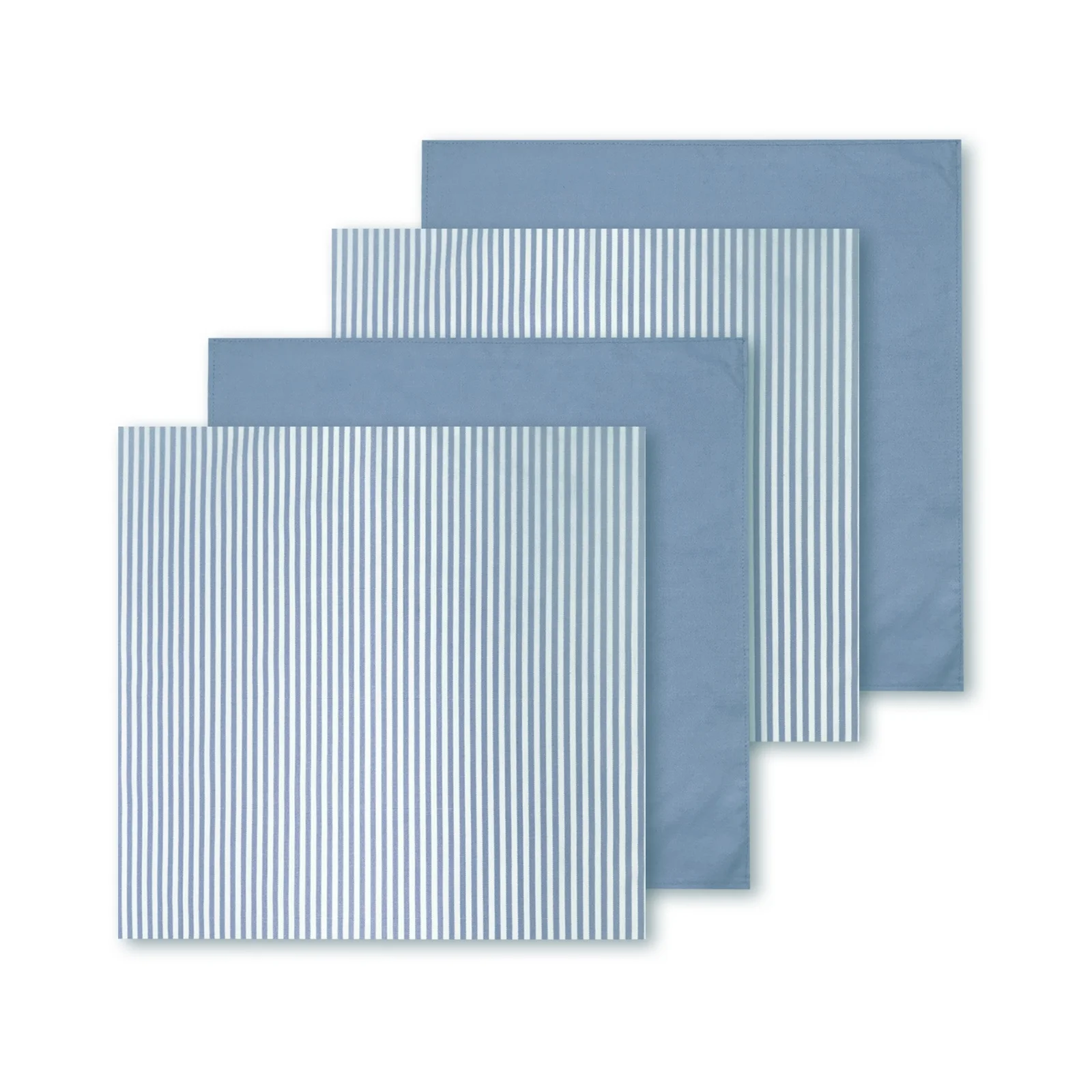 Modern wholesale 100% soft cotton napkin for dining table blue striped napkin