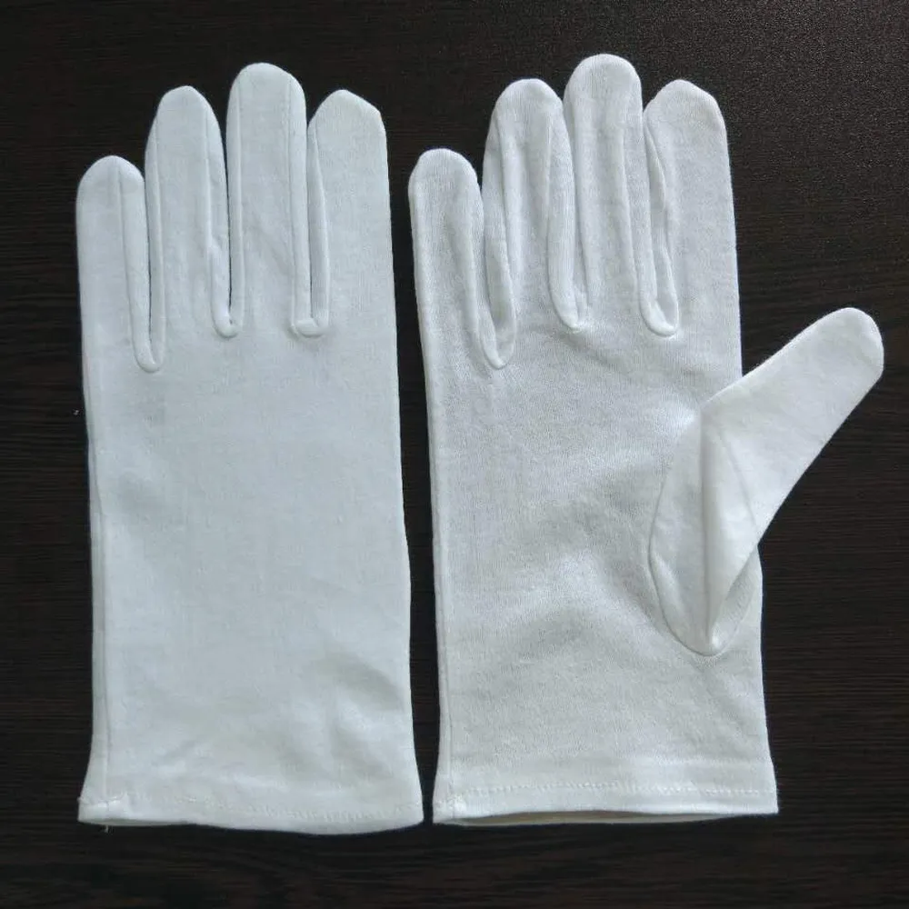 Top Latest Design Your Own Cotton Masonic Custom Design White Cotton Gloves for Unisex in Cheap Price