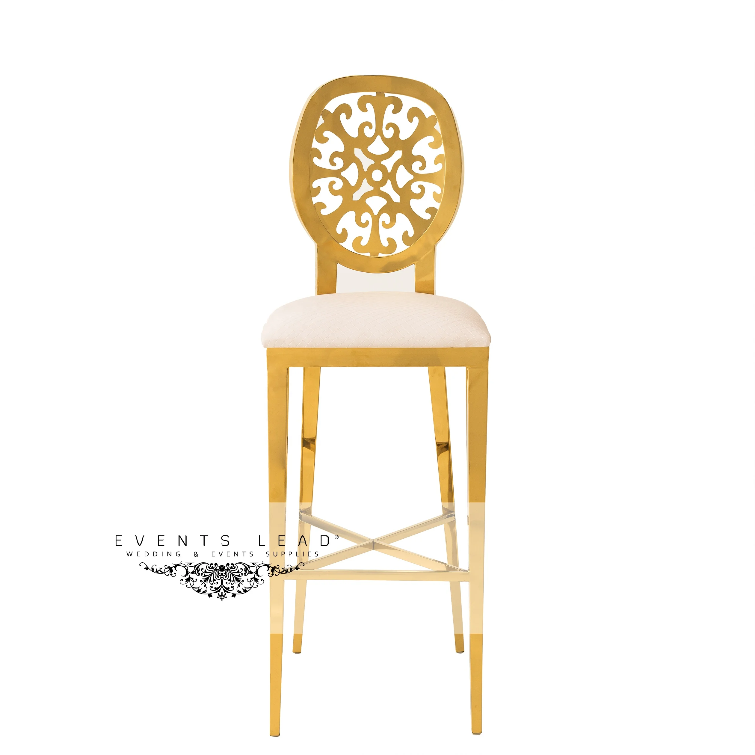 Newest Products Simple Gold Stainless Steel BACCHUS Acrylic Bar Chair