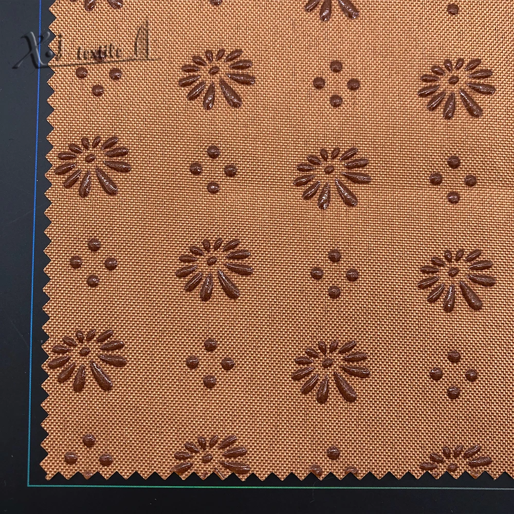 Hot selling Oxford cloth for bag rubber patch with flower