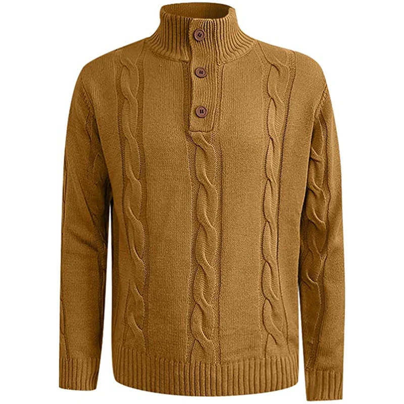 Sweaters For Men Autumn and Winter Fashion Slim Fit Stand Collar Long Sleeve Business Sweater Jacket