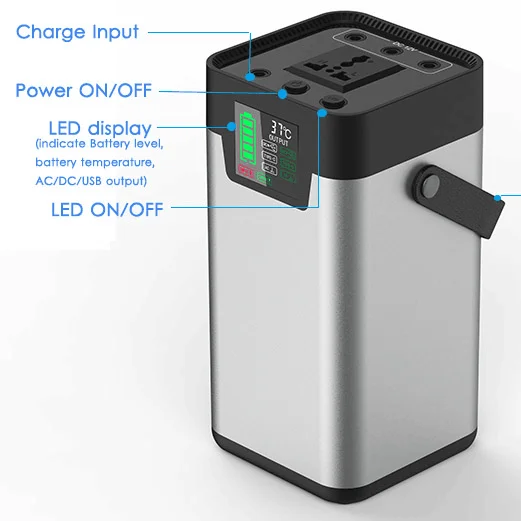 200W 300W AC DC Solar Chargeable Inverter and controller battery  all in one Generator Portable Power Station