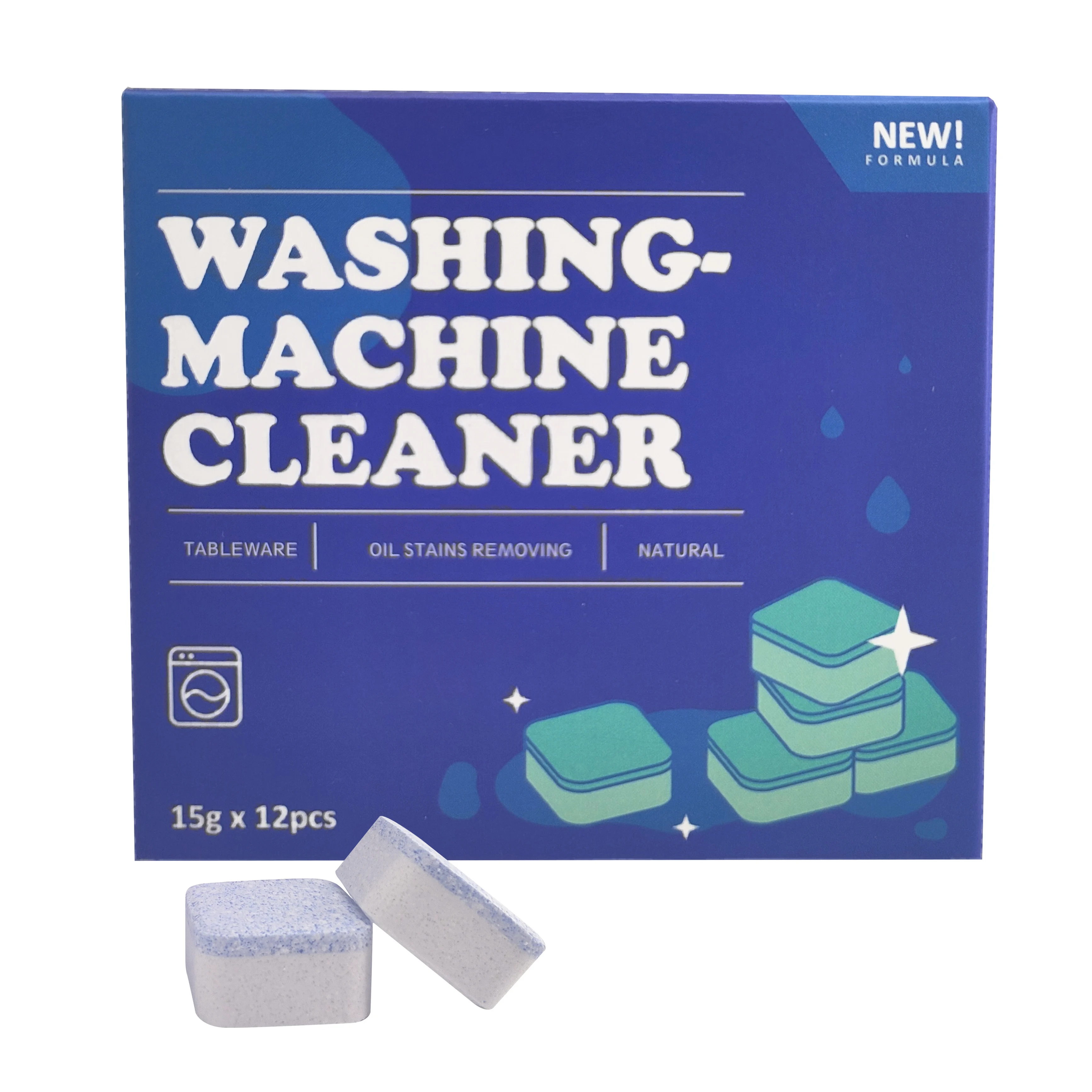 Sustainable dishwashing tablets Odorless dishwasher cleaner Effervescent washing machine tablets
