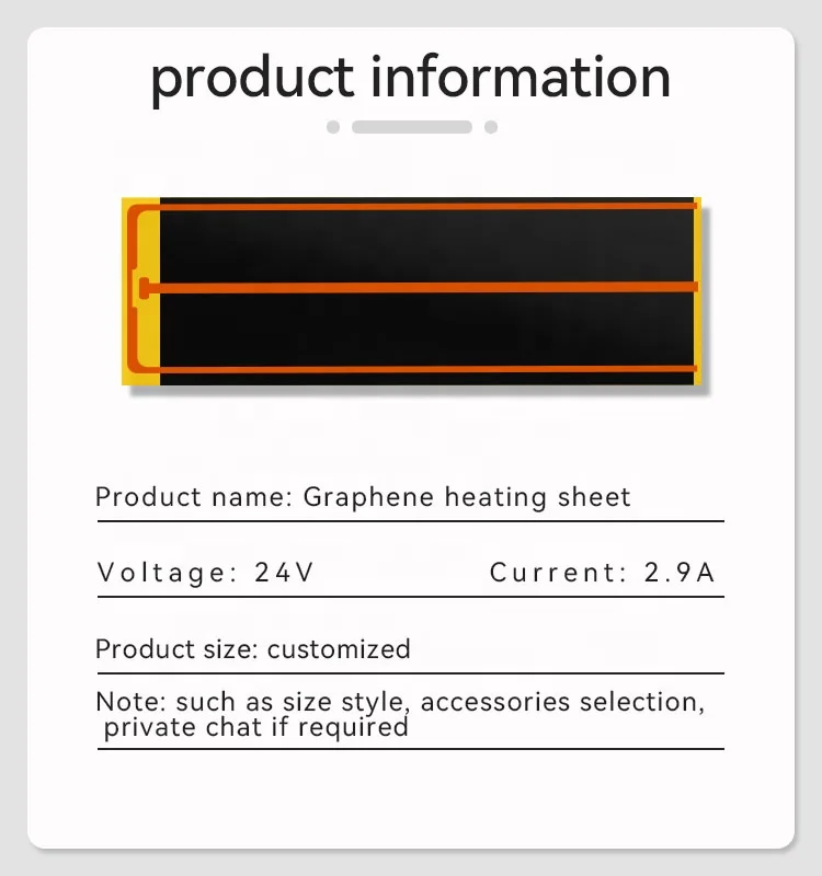 Graphene Carbon Crystal Fiber Electric Heating Far Infrared Heated Pad Fabric and Film Sheet for Heating Clothing/Belt/Pillow