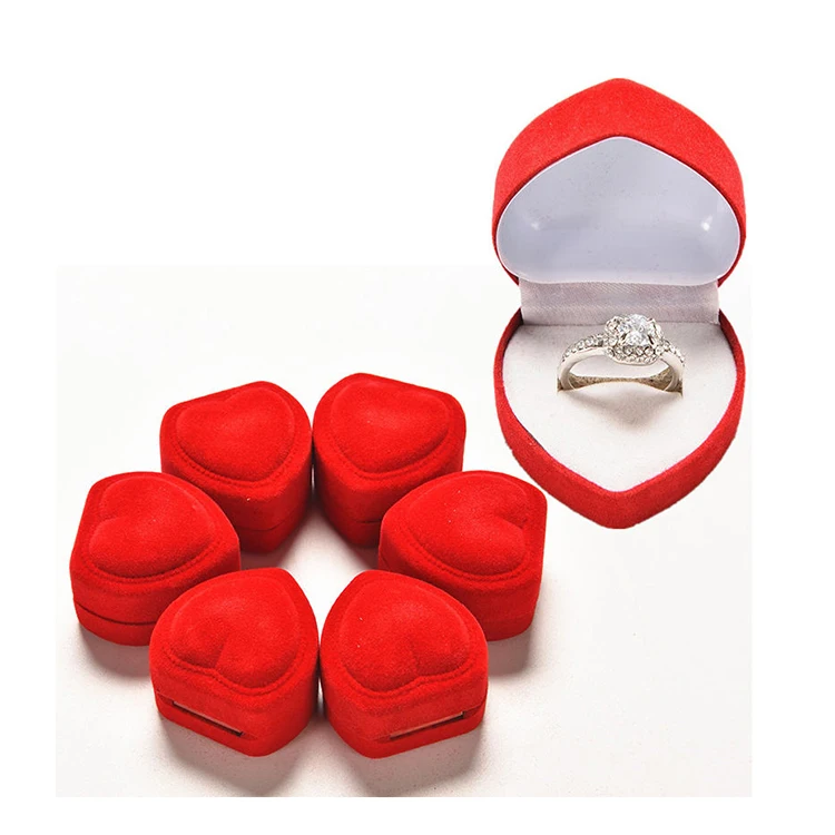 OEM/ODM Flannel Packaging Jewelry Ring Bracelet Necklace Gift Flip Cover Box with Cotton Filler