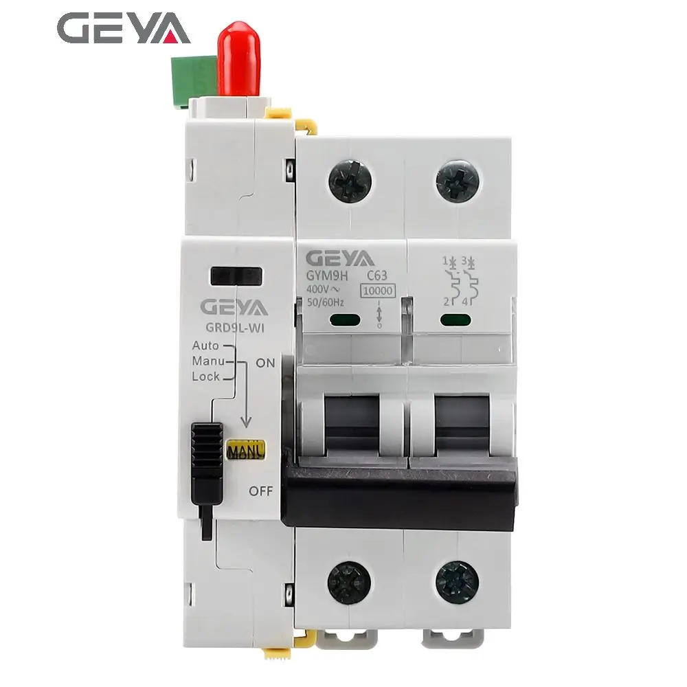 geya smart mcb NEW Wi-Fi smart wifi mcb 1p 2p tuya dc smart mcb switch box switch wifi mcbcircuit circuit tuya breaker with wifi