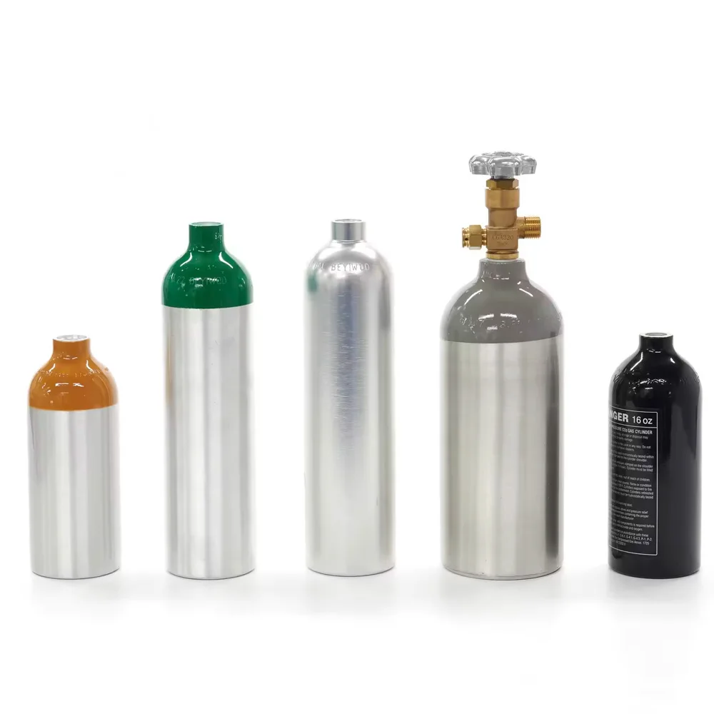 High Quality 5L 8L 10L 150bar Refillable Aluminum Oxygen Tank Cylinder with valve