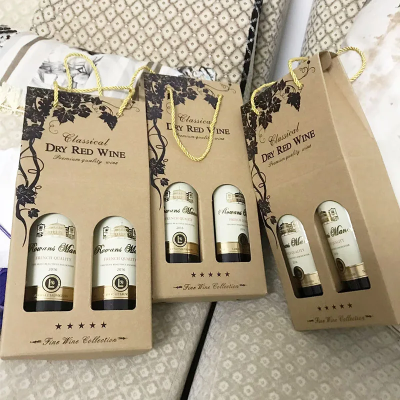HG852 paper box luxury Wine carton Packaging carton Black carton