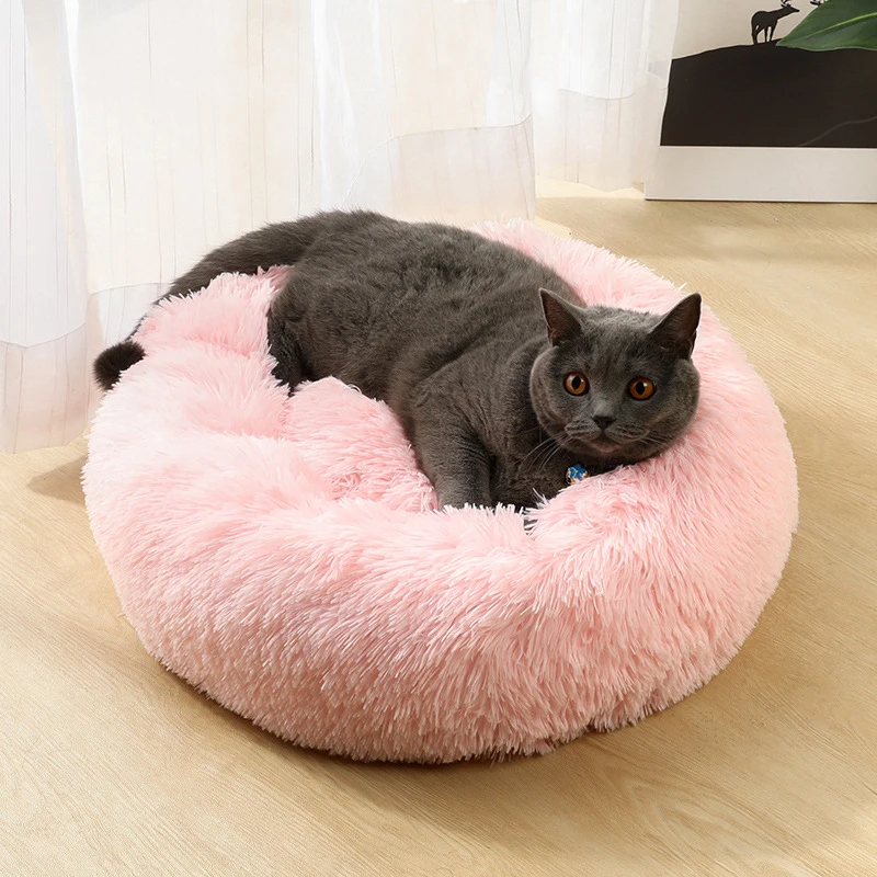 wholesale pet nest beds Detachable and washable colorful dog velvet nest large pet nest cat dog bed warm dog house