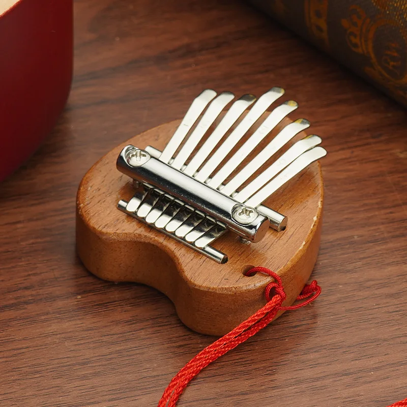 Solid Wood Mini Musical Instruments Kalimba 8 Keys Thumb Piano Toy for Kids