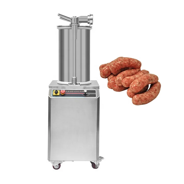 Hot dog sausage maker machine 300/400/600kg/h  Hydraulic sausage stuffer meat mincer & sausage stuffer