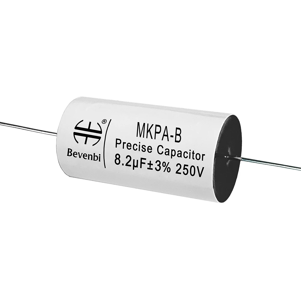 Bevenbi 8.2uf 250v Axial Polyester Film Capacitors Silver Foil Capacitor used in Amplifiers