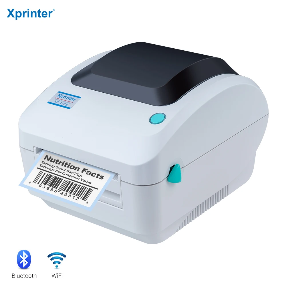 High Quality XP-470B 4 Inch Direct Thermal Adhesive Stickers Waybill Label Printer WiFi/ BT