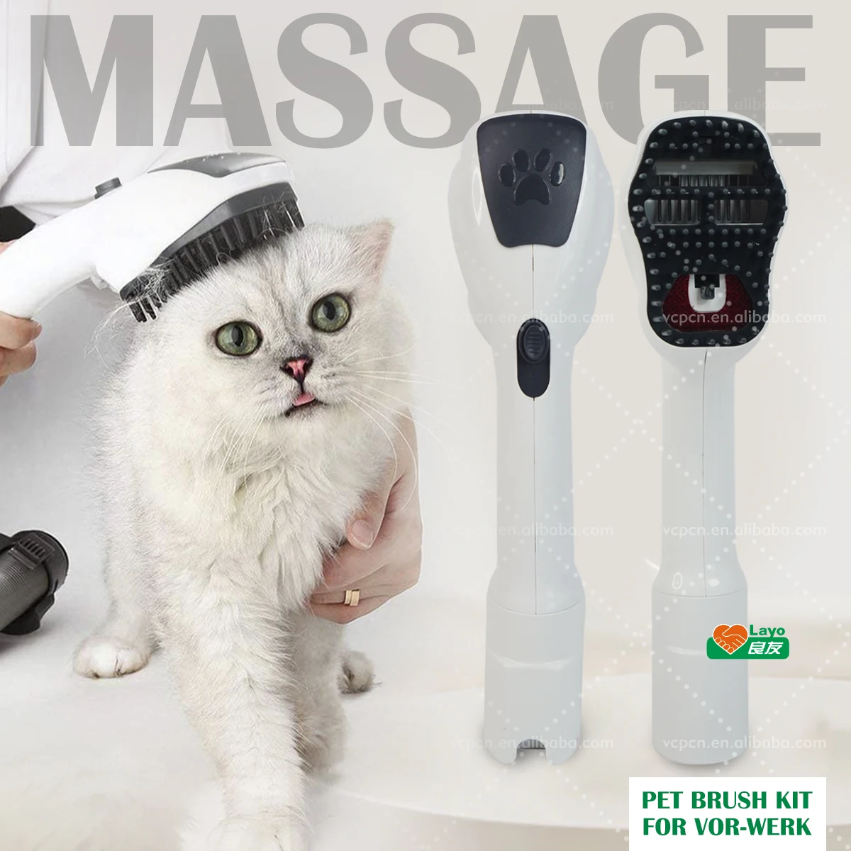 Vacuum Cleaner Parts Cat Dog Animal Pet Head Brush For Vorwerk VK135 VK130 VK125 VK120 Hair Removal Grooming Comb Massage Brush
