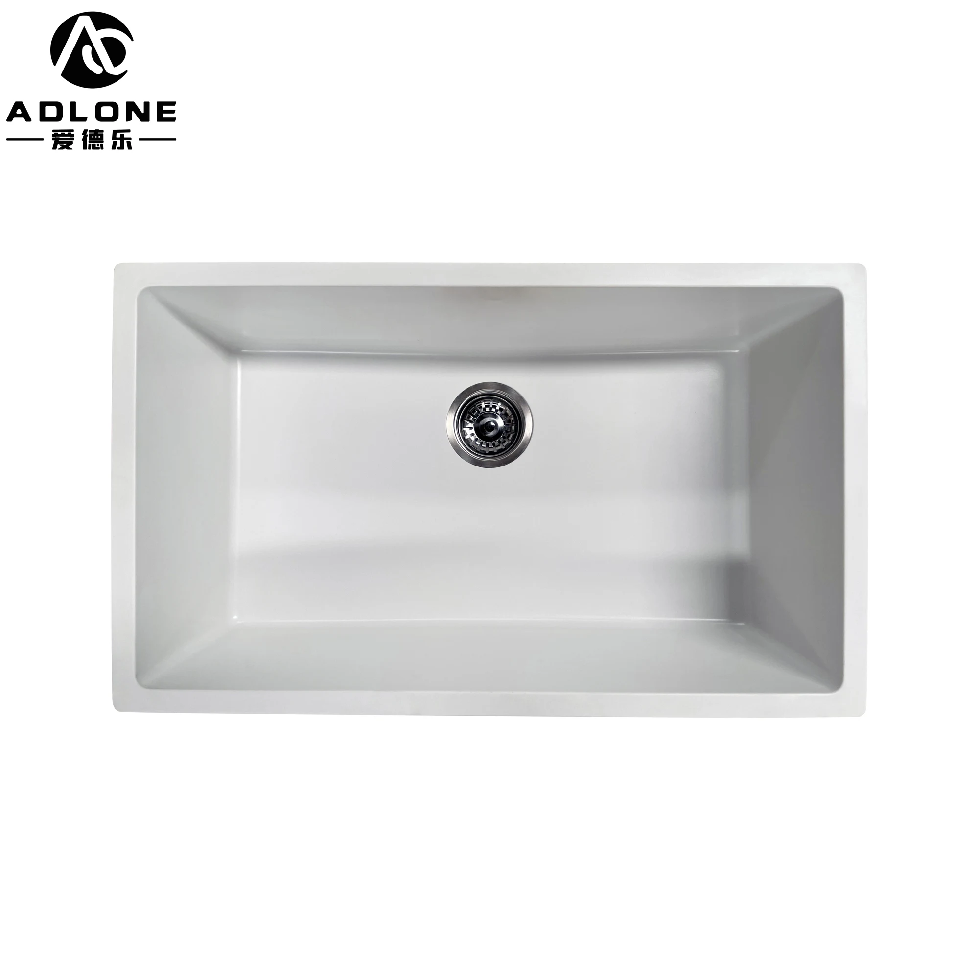 Customized handmade quartz sink marble luxury composite white quartz kitchen sinks